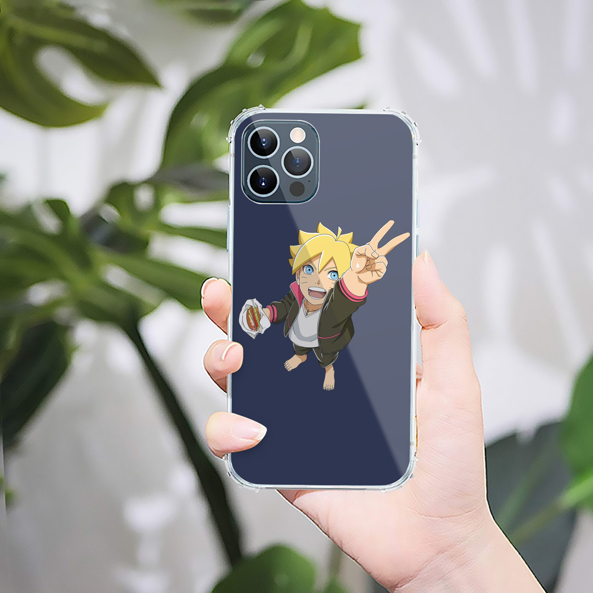 （画像用） NARUTO -ナルト- うずまき ボルト Uzumaki Boruto 【iPhone 12シリーズ対応】透明スマホケース（クリアソフトケース）
